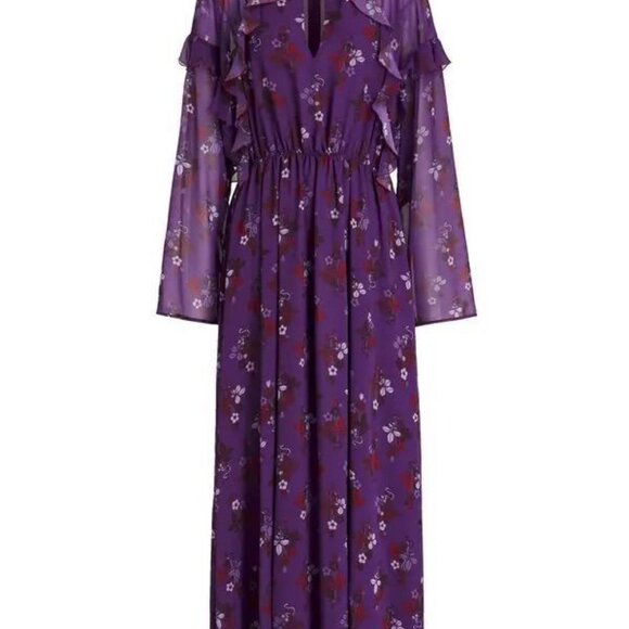 GIAMBA BATISTA VALLI PURPLE FLORAL MAXI - Picture 2 of 2
